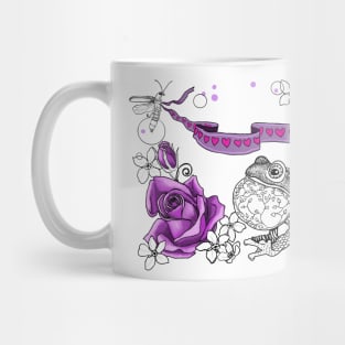 Frog and Fireflies Valentine Mug